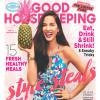 Olivia Munn en couverture de Good Housekeeping, numéro d'août 2015, dans lequel elle évoque notamment l'influence positive de son amoureux Aaron Rodgers.