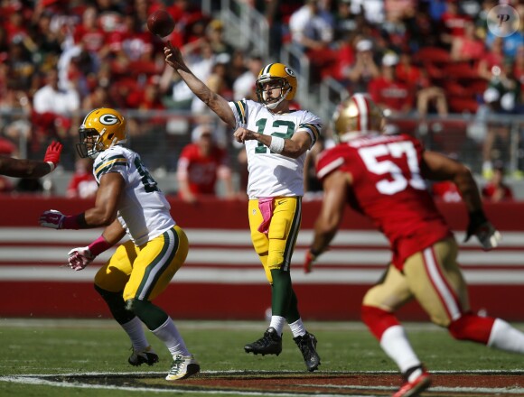 Aaron Rodgers et les Green Bay Packers contre les San Francisco 49ers le 4 octobre 2015