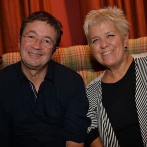 Exclusif - Frédéric Bouraly et Mimie Mathy - Soirée pour les 20 ans de carrière du chanteur Bénabar (Bruno Nicolini) au XXII à Paris le 21 septembre 2015.