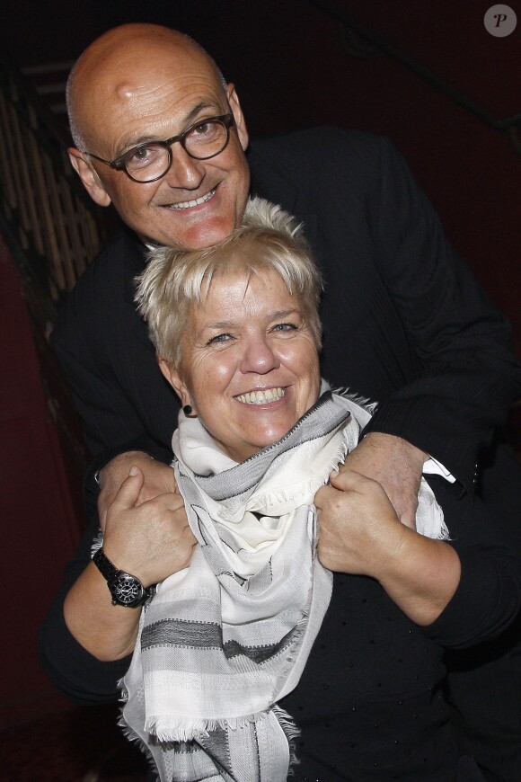 Mimie Mathy et son mari Benoist Gérard - Portrait à Paris le 7 mars 2015.
