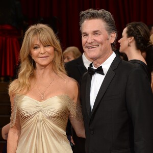 Goldie Hawn et son mari Kurt Russell - 86ème cérémonie des Oscars à Hollywood, le 2 mars 2014.