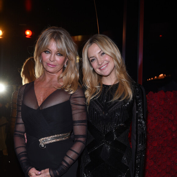 Goldie Hawn et sa fille Kate Hudson - Soirée Versace en marge du défilé de mode Versace collection Haute Couture printemps-été 2015/2016 à Paris le 25 janvier 2015.