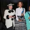 Geneviève de Fontenay, Sonia Rolland (Sonia, habillée par Georges Hobeika, a reçu le prix de la femme humanitaire de l'année) - Soirée de remise des prix de la 12ème édition du TROFEMINA (prix décerné à des femmes d'exception) au pavillon Royal à Paris, le 14 octobre 2015.