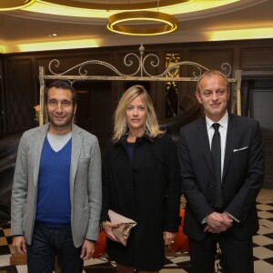 Zinedine Soualem et sa compagne Caroline Faindt, guest - Soirée de remise des prix de la 12ème édition du TROFEMINA (prix décerné à des femmes d'exception) au pavillon Royal à Paris, le 14 octobre 2015.