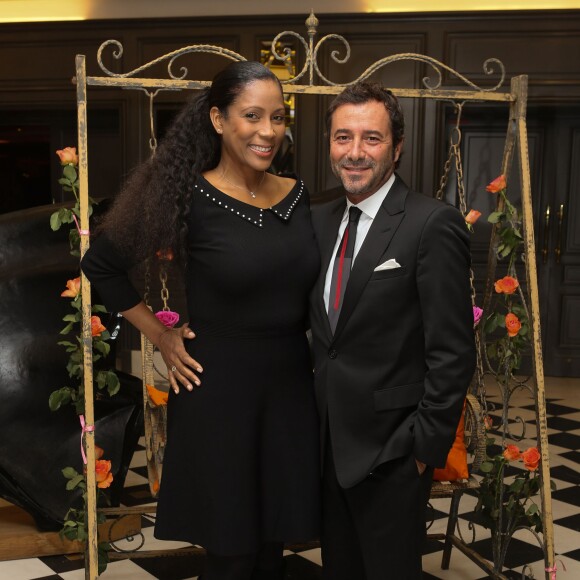 Christine Kelly (présidente du jury), Bernard Montiel - Soirée de remise des prix de la 12ème édition du TROFEMINA (prix décerné à des femmes d'exception) au pavillon Royal à Paris, le 14 octobre 2015.