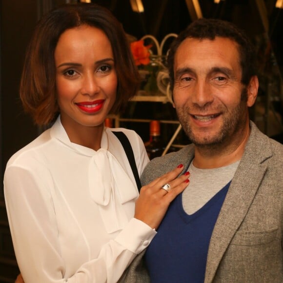 Sonia Rolland (Sonia, habillée par Georges Hobeika, a reçu le prix de la femme humanitaire de l'année), Zinedine Soualem - Soirée de remise des prix de la 12ème édition du TROFEMINA (prix décerné à des femmes d'exception) au pavillon Royal à Paris, le 14 octobre 2015.