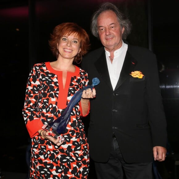 Sylvie Malys (prix catégorie culture), Gonzague Saint Bris - Soirée de remise des prix de la 12ème édition du TROFEMINA (prix décerné à des femmes d'exception) au pavillon Royal à Paris, le 14 octobre 2015.