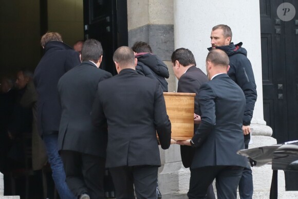 Exclusif - Alexandre Brasseur - Obsèques de Jean-Jacques Grimblat au crématorium du Père-Lachaise à Paris le 15 octobre 2015.