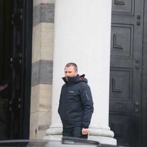 Exclusif - Alexandre Brasseur - Obsèques de Jean-Jacques Grimblat au crématorium du Père-Lachaise à Paris le 15 octobre 2015.