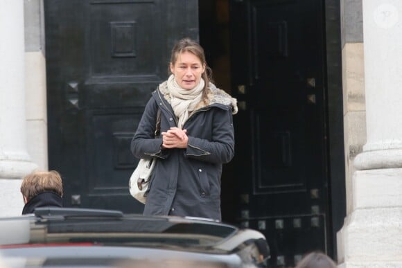 Exclusif - Obsèques de Jean-Jacques Grimblat au crématorium du Père-Lachaise à Paris le 15 octobre 2015.