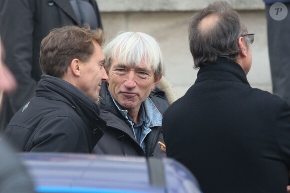 Exclusif - Obsèques de Jean-Jacques Grimblat au crématorium du Père-Lachaise à Paris le 15 octobre 2015.
