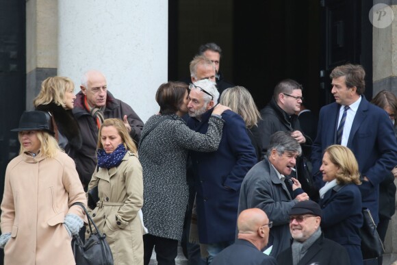 Exclusif - Obsèques de Jean-Jacques Grimblat au crématorium du Père-Lachaise à Paris le 15 octobre 2015.