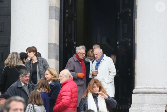 Exclusif - Obsèques de Jean-Jacques Grimblat au crématorium du Père-Lachaise à Paris le 15 octobre 2015.