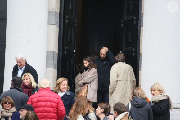 Exclusif - Obsèques de Jean-Jacques Grimblat au crématorium du Père-Lachaise à Paris le 15 octobre 2015.