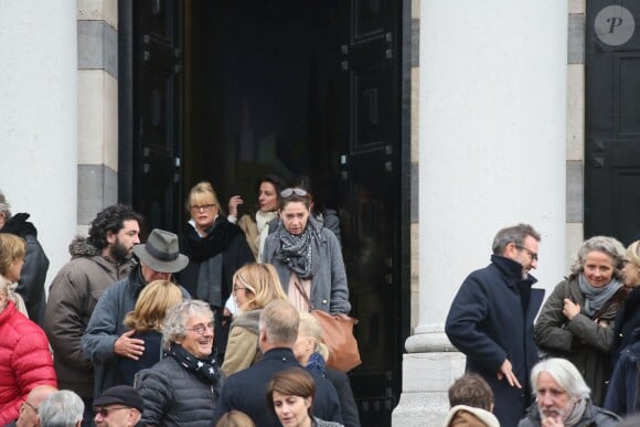 Exclusif - Obsèques de Jean-Jacques Grimblat au crématorium du Père-Lachaise à Paris le 15 octobre 2015.