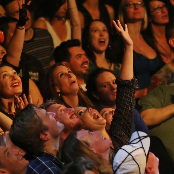 Sean Penn, Amy Schumer et Jeanne Tripplehorn assistent au concert de Madonna à Vancouver au Canada, Rebel Heart Tour, le 14 octobre 2015.