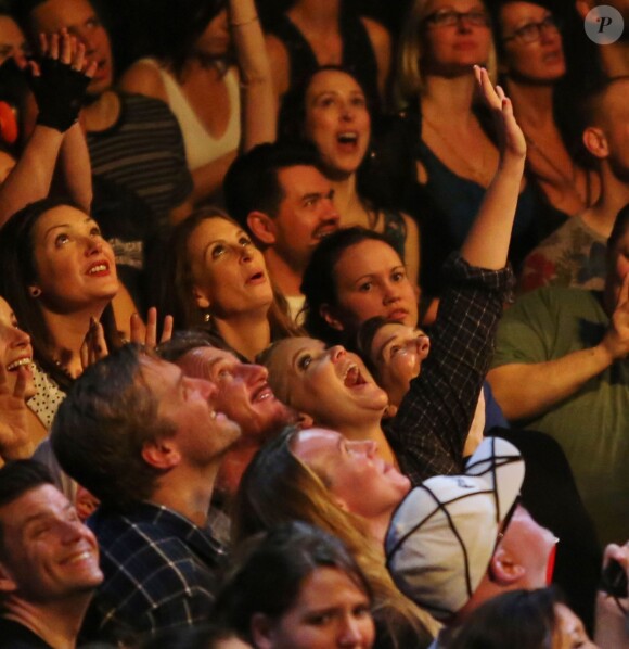 Sean Penn, Amy Schumer et Jeanne Tripplehorn assistent au concert de Madonna à Vancouver au Canada, Rebel Heart Tour, le 14 octobre 2015.