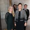 La princesse Victoria de Suède, enceinte de son deuxième enfant, le 13 octobre 2015 lors de la remise du Prix du Développement durable au cours d'une cérémonie au Grand Hotel de Stockholm.
