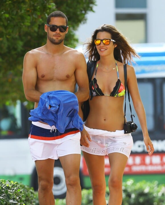 Mario Suarez et sa fiancée Malena Costa à Miami le 30 mai 2014