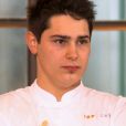 Le jeune Xavier Koenig (19 ans), lors de la finale de  Top Chef 2015  sur M6, le 13 avril 2015.