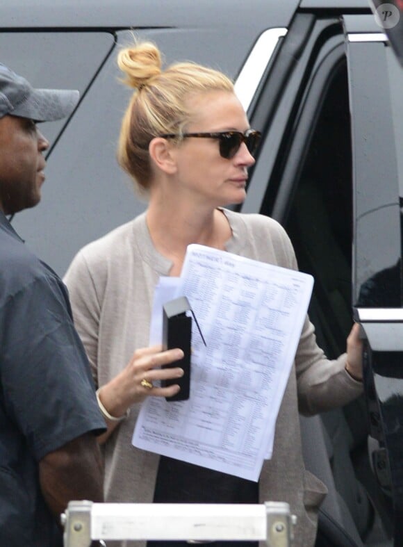 Exclusif - Julia Roberts sur le tournage du film "Mother's Day" à Atlanta, le 1er octobre 2015.