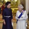 La reine Elizabeth II accueillait le 20 octobre 2015 à Buckingham Palace le président chinois Xi Jinping et sa femme Peng Liyuan en l'honneur de leur visite officielle.