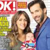 Samia Ghadie, Sylvain Longchambon et leur fils Yves en une du magazine OK ! du 27 octobre 2015