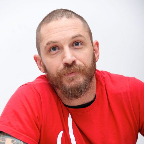 Tom Hardy en conférence de presse pour le film "Mad Max: Fury Road" le 2 mai 2015 aux Siren Studios, à  Hollywood.