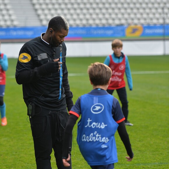 Djibril Cissé lors des Journées Nationales de l'arbitrage au stade Jean Bouin le 21 octobre 2015 à Paris