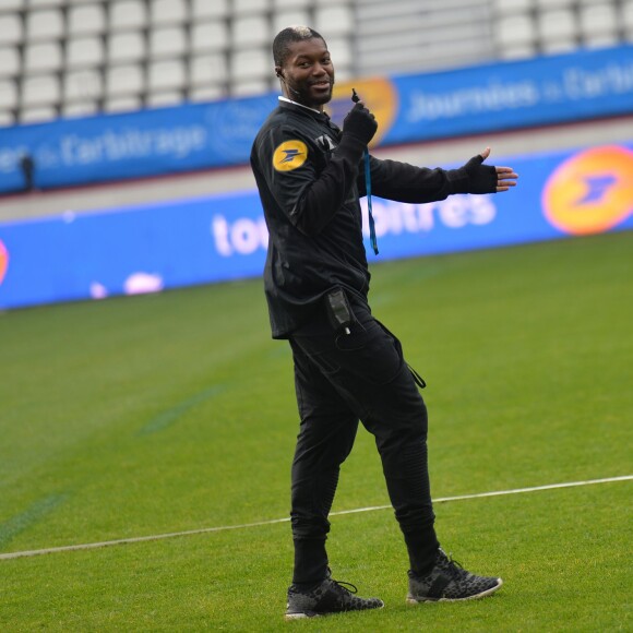 Djibril Cissé lors des Journées Nationales de l'arbitrage au stade Jean Bouin le 21 octobre 2015 à Paris