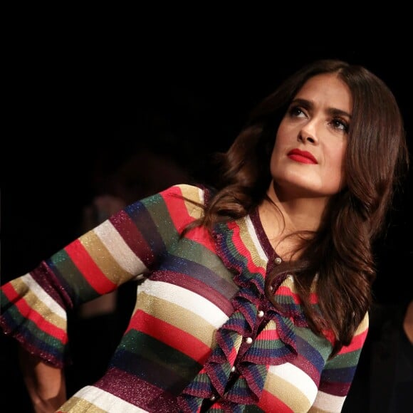 Salma Hayek - Remise du prix Lumière à Martin Scorsese lors du festival Lumière 2015 (Grand Lyon Film Festival) à Lyon le 16 octobre 2015.