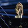 Tori Kelly et Andrea Bocelli lors des MTV Europe Music Awards 2015 au Mediolanum Forum. Milan, le 25 octobre 2015.