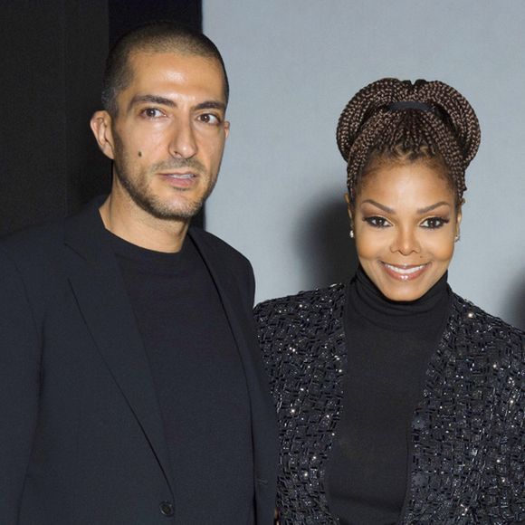Janet Jackson et son mari Wissam Al Mana - People au defile Giorgio Armani pret-a-porter Automne-Hiver 2013/2014 pendant la fashion week de Milan, le 25 fevrier 2013.