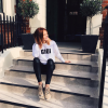 Caroline Receveur dans les rues de Londres / photo postée sur Instagram.