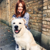 Caroline Receveur et son chien / photo postée sur Instagram.