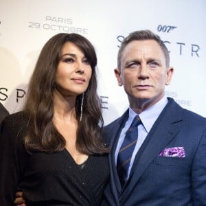 Monica Bellucci et Daniel Craig - Première du film "007 Spectre" au Grand Rex à Paris, le 29 octobre 2015.