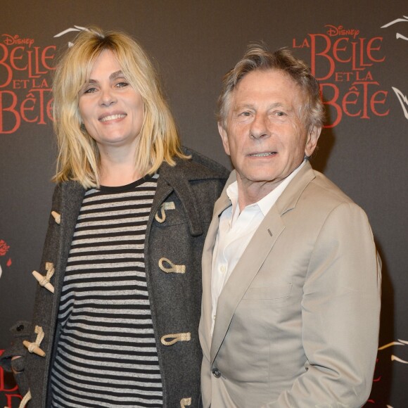 Emmanuelle Seigner et Roman Polanski à Paris le 24 octobre 2013.