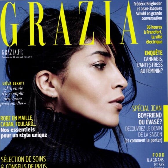 Leïla Bekhti en couverture de Grazia, en kiosque dès vendredi 30 octobre.