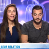Les amoureux Julie Ricci et Loïc en interview dans le Débrief de Secret Story 9 sru NT1. Le 29 octobre 2015.