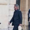 Exclusif - L'acteur et réalisateur Sean Penn quittant son hôtel, le Costes, pour se rendre au ministère de l'Écologie pour une réunion de travail sur la reforestation de Haïti, à Paris. Le 1er novembre 2015
