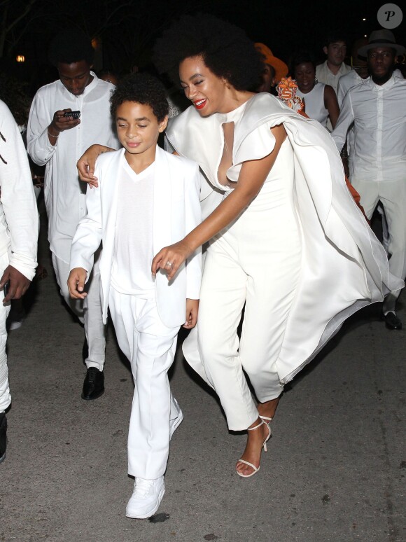 Fête du mariage de Solange Knowles et Alan Ferguson sur le thème de "Mardi Gras" avec famille et amis dans le quartier français de la Nouvelle-Orléans, le 16 novembre 2014. Le fils de Solange, Daniel Julez Smith Jr., était présent à l'événement.