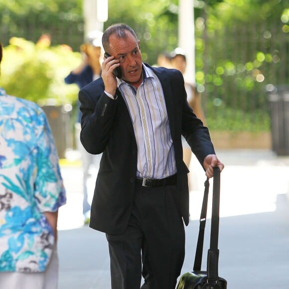 Michael Lohan, le pere de Lindsay, arrive a son hotel a New York, le 5 aout 2013