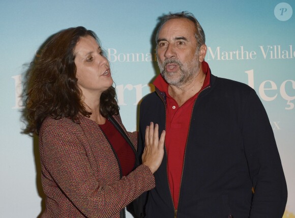 Pascale Pouzadoux et son mari Antoine Duléry - Avant-première du film "La Dernière Leçon" au cinéma UGC Bercy à Paris, le 3 novembre 2015.