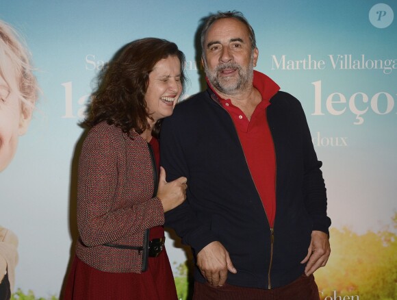 Pascale Pouzadoux et son mari Antoine Duléry - Avant-première du film "La Dernière Leçon" au cinéma UGC Bercy à Paris, le 3 novembre 2015.