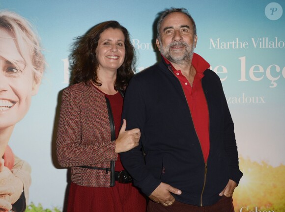 Pascale Pouzadoux et son mari Antoine Duléry - Avant-première du film "La Dernière Leçon" au cinéma UGC Bercy à Paris, le 3 novembre 2015.