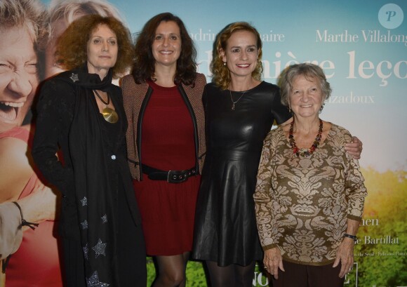 Noëlle Châtelet, Pascale Pouzadoux, Sandrine Bonnaire et Marthe Villalonga - Avant-première du film "La Dernière Leçon" au cinéma UGC Bercy à Paris, le 3 novembre 2015.