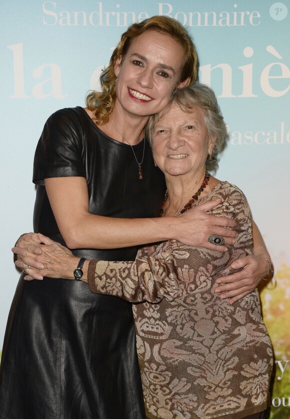 Sandrine Bonnaire et Marthe Villalonga - Avant-première du film "La Dernière Leçon" au cinéma UGC Bercy à Paris, le 3 novembre 2015.