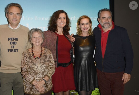 Gilles Cohen, Marthe Villalonga, Pascale Pouzadoux, Sandrine Bonnaire et Antoine Duléry - Avant-première du film "La Dernière Leçon" au cinéma UGC Bercy à Paris, le 3 novembre 2015.