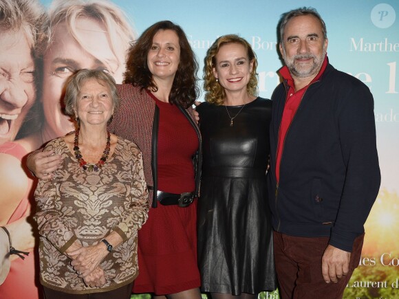 Marthe Villalonga, Pascale Pouzadoux, Sandrine Bonnaire et Antoine Duléry - Avant-première du film "La Dernière Leçon" au cinéma UGC Bercy à Paris, le 3 novembre 2015.