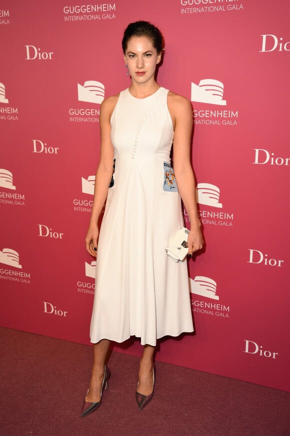 Emma Ferrer (petite-fille d'Audrey Hepburn) lors de la soirée inaugurale du gala international Guggenheim présenté par Christian Dior au musée Solomon R. Guggenheim. New York, le 4 novembre 2015.